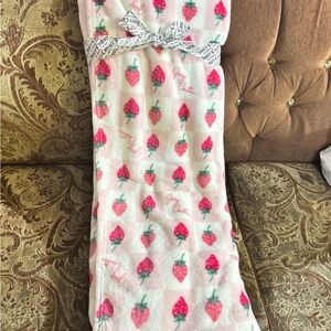 Juicy Couture Pink Strawberry Throw Blanket